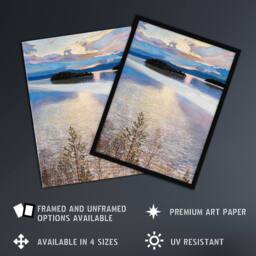 "Artery8 Akseli Gallen Kallela Lake View Coastal Landscape Wall Art Print - Size: W12"" x H16""" - thumbnail 2