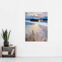 "Artery8 Akseli Gallen Kallela Lake View Coastal Landscape Wall Art Print - Size: W12"" x H16""" - thumbnail 4