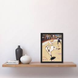 "Artery8 Medrano Circus With a Piglet Vintage Framed Wall Art Print Lautrec in Beige - Size: W12"" x H16""" - thumbnail 4