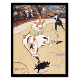 "Artery8 Medrano Circus With a Piglet Vintage Framed Wall Art Print Lautrec in Beige - Size: W12"" x H16""" - thumbnail 1