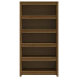 Berkfield Home Beautiful Book Cabinet Honey Brown 80x35x154 cm Solid Wood Pine - Size: 80 x 35 x 154 cm - thumbnail 5