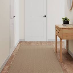 Berkfield Home Elegant Carpet Runner Sisal Look Sand 80x200 cm in Light Sand - Size: 100 cm diameter - thumbnail 2