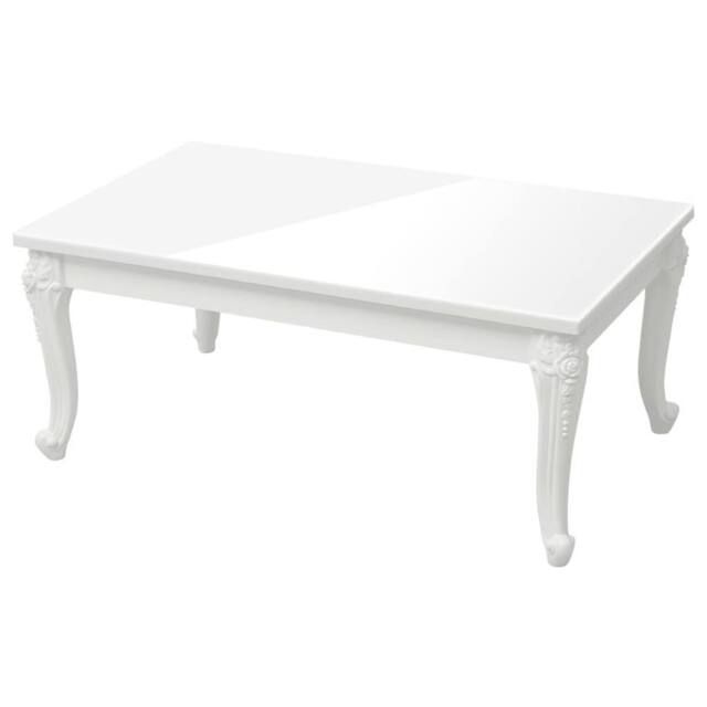 Berkfield Home Coffee Table High Gloss White 100x50x42 cm Engineered Wood - Size: 100 x 50 x 42 cm - image 1