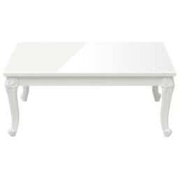 Berkfield Home Coffee Table High Gloss White 100x50x42 cm Engineered Wood - Size: 100 x 50 x 42 cm - thumbnail 3