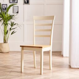 FurnitureboxUK Salcombe Small Rectangular Wooden Table & 4 Whitby Dining Chairs in Cream - thumbnail 8