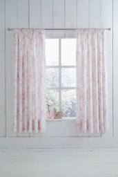 Martex Amelie Pencil Pleat Curtains in Pink - Size: 168 cm width x 183 cm drop - thumbnail 1