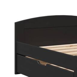 Berkfield Home Day Bed with 2 Drawers without Mattress IRUN Black 90x200 cm - thumbnail 9