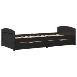 Berkfield Home Day Bed with 2 Drawers without Mattress IRUN Black 90x200 cm