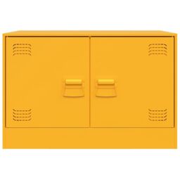 Berkfield Home TV Cabinets 2 pcs Mustard Yellow 67x39x44 cm Steel - Size: 67 x 39 x 44 cm - thumbnail 5