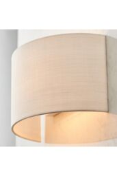Netlighting Obi 1 Light Up & Down Wall Light Vintage White Linen Polyester Cotton E27 - thumbnail 2