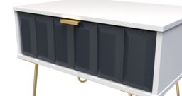 Ready Assembled 2 U Metro 1 Drawer Wide Side Table (Ready Assembled) in Dark Blue - thumbnail 4
