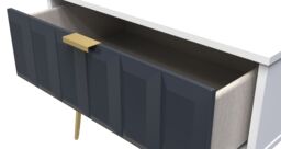 Ready Assembled 2 U Metro 1 Drawer Wide Side Table (Ready Assembled) in Dark Blue - thumbnail 5