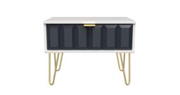Ready Assembled 2 U Metro 1 Drawer Wide Side Table (Ready Assembled) in Dark Blue - thumbnail 1