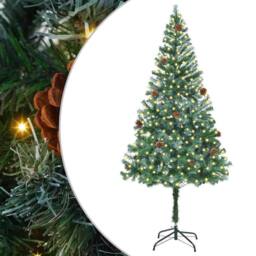 Berkfield Home Artificial Christmas Tree with Stand Green 180 cm PVC & Steel - thumbnail 2