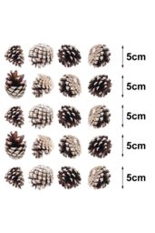 Living and Home 30Pcs Real Pine Cone Christmas Tree Hanging Ornament in Brown - thumbnail 3
