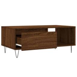 Berkfield Home Modern Coffee Table Brown Oak 90x50x36.5 cm Engineered Wood - thumbnail 5