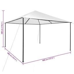 Berkfield Home Gazebo 4x4x3 m White 180 g/m ² - thumbnail 8