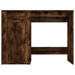 Berkfield Home Desk Smoked Oak 100x49x75 cm Engineered Wood in Brown - Size: 100 x 49 x 75 cm - thumbnail 6