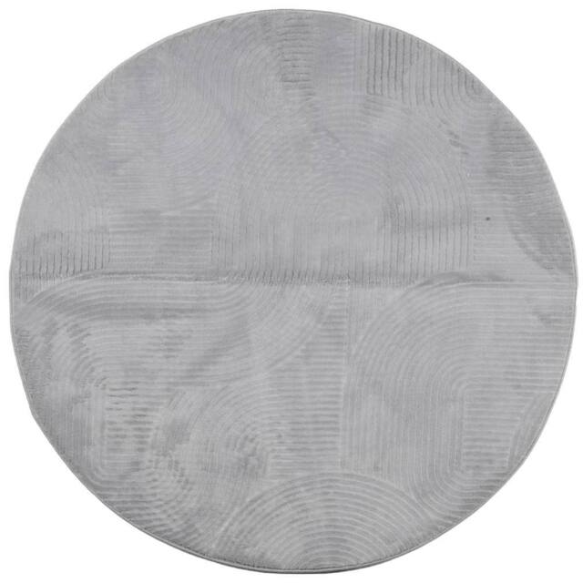 Berkfield Home Rug IZA Short Pile Scandinavian Look Grey √ò 100 cm - Size: Medium - image 1