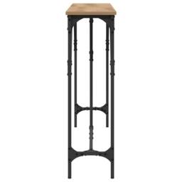 Berkfield Home Console Table Artisan Oak 140x23x75 cm Engineered Wood in Brown - Size: 140 x 23 x 75 cm - thumbnail 6