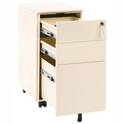 Wyld and Coco Light Beige Metal Storage Cabinet 3-Drawer Key Lock - thumbnail 4