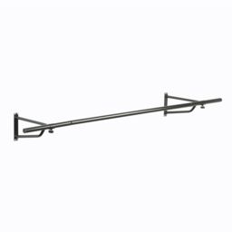 House of Home Clothes Rail Wall Mounted Garment Clothing Hanging Wardrobe Wall Rack Black 6ft - thumbnail 5