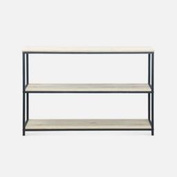 sweeek 3-level Industrial Bookcase With Wood & Metal Effect in Black - thumbnail 2