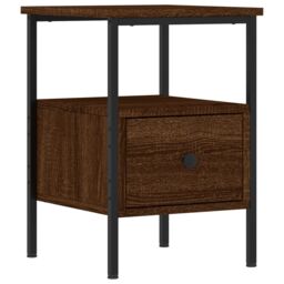 Berkfield Home Bedside Cabinets 2 pcs Brown Oak 34x36x50 cm Engineered Wood - Size: 34 x 36 x 50 cm - thumbnail 3