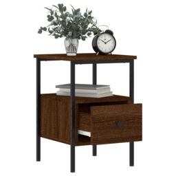 Berkfield Home Bedside Cabinets 2 pcs Brown Oak 34x36x50 cm Engineered Wood - Size: 34 x 36 x 50 cm - thumbnail 5
