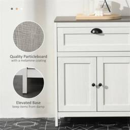 EONLION Bathroom Storage Cabinet Freestanding Storage in White - thumbnail 4