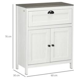 EONLION Bathroom Storage Cabinet Freestanding Storage in White - thumbnail 2