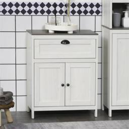 EONLION Bathroom Storage Cabinet Freestanding Storage in White - thumbnail 5