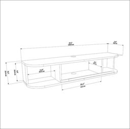Decorotika Ibarra Floating Wall Mounted TV Cabinet TV Stand TV Unit in Black - thumbnail 6
