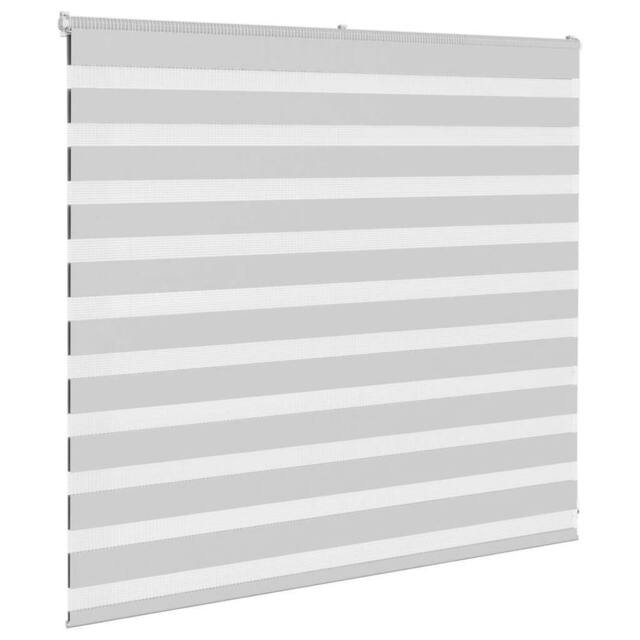 Berkfield Home Elegant Zebra Blind Light Grey 155x100 cm Fabric Width 150.9 cm P - image 1