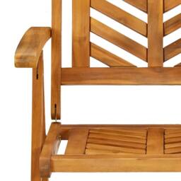 Berkfield Home Reclining Garden Chairs 3 pcs Solid Wood Acacia in Brown - thumbnail 9