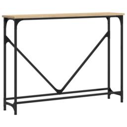 Berkfield Home Decorative Console Table Sonoma Oak 102x22.5x75 cm Engineered Wood in Brown - thumbnail 3