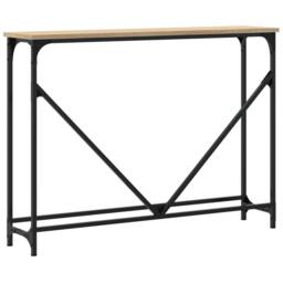 Berkfield Home Decorative Console Table Sonoma Oak 102x22.5x75 cm Engineered Wood in Brown - thumbnail 6