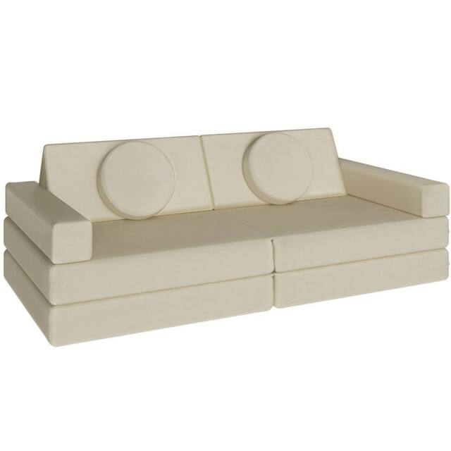 tectake Kids Sofa Lilly in Beige - Size: 120 cm - image 1