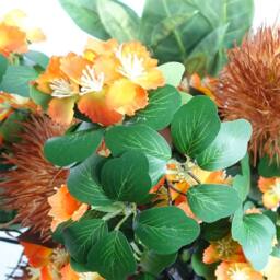 Leaf Botanik 60cm Orange Artificial Flower Stems Pack of 6 - thumbnail 8