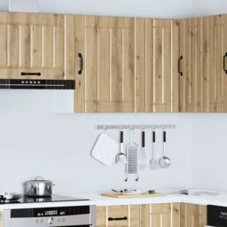 Berkfield Home Kitchen Wall Cabinet Lucca Artisan Oak Engineered Wood in Brown - thumbnail 4