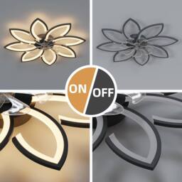 NIVOR 7 Blade Reversible Dimmable LED Ceiling Fan With Remote Control/APP in Black - thumbnail 8