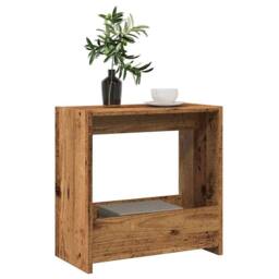 Berkfield Home Side Table Old Wood 50x26x50 cm Engineered Wood in Brown - Size: 50 x 26 x 50 cm - thumbnail 1