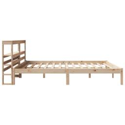 Berkfield Home Bed Frame without Mattress 180x200 cm Super King Solid Wood Pine in Brown - thumbnail 5