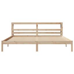 Berkfield Home Bed Frame without Mattress 180x200 cm Super King Solid Wood Pine in Brown - thumbnail 4