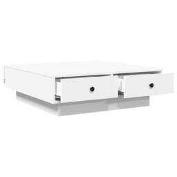 Berkfield Home Coffee Table White 90x90x28 cm Engineered Wood - Size: 90 x 90 x 28 cm - thumbnail 7