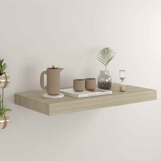 Berkfield Home Floating Wall Shelf Oak 50x23x3.8 cm MDF in Brown - image 1