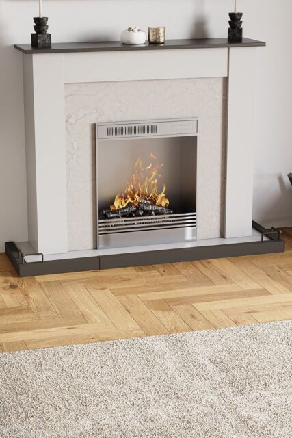 Home Discount Fire Vida Fire Fender Fireplace Surround Adjustable 890 - 1410 mm in Black - image 1