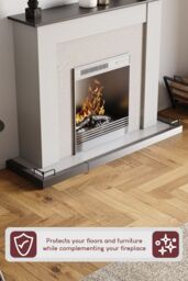 Home Discount Fire Vida Fire Fender Fireplace Surround Adjustable 890 - 1410 mm in Black - thumbnail 5