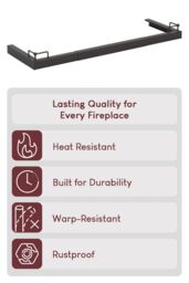Home Discount Fire Vida Fire Fender Fireplace Surround Adjustable 890 - 1410 mm in Black - thumbnail 4