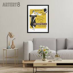 "Artery8 Napoleon Love Affairs Metro Advert Framed Canvas Wall Art Print Penfield in Yellow - Size: W12"" x H16""" - thumbnail 3